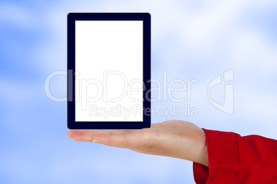 Hand holding Tablet PC