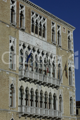 Italy, old palace near Grand Canal in Venice