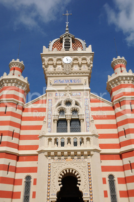 France, the facade of La Chapelle Algérienne in l Herbe