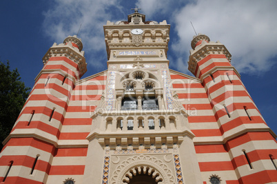 France, the facade of La Chapelle Algérienne in l Herbe