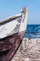 Prow of an old wooden boat