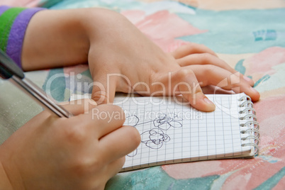 Little Girl Drawing