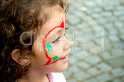 Little Girl Getting Her Face Painted