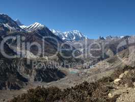 View Of Manang And High Mountains, Nepal