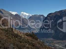 Runway And Mountains In Humde, Nepal