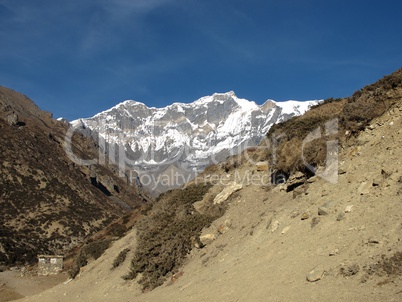 Mountains On The Way To The Thorung La Pass