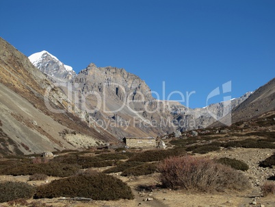 Landscape On The Way To The Thorung La Pass