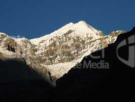 High Mountain Peak In The Annapurna Conservation Area