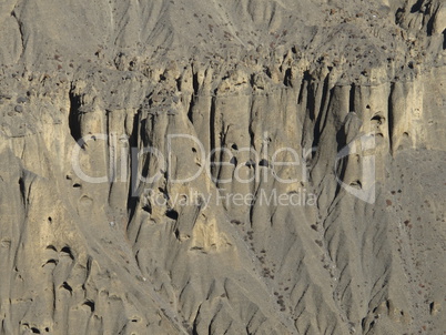 Limestone Formation With Caves, Muktinath