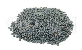 Heap of black lentil
