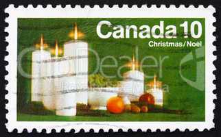 Postage stamp Canada 1972 Candles and Fruit, Christmas