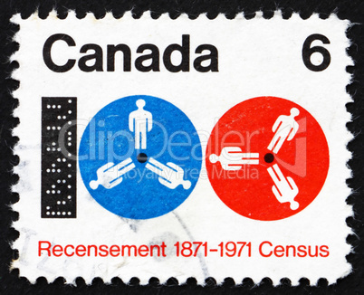 Postage stamp Canada 1971 Computer Tape and Reels