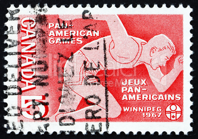 Postage stamp Canada 1967 Runner, Pan-American Games