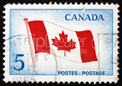 Postage stamp Canada 1965 Canada?s Maple Leaf Flag