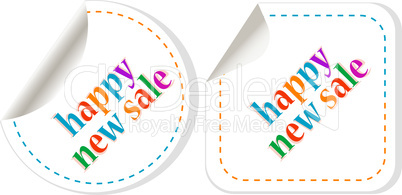 stickers happy new sale set. Symbol of new year