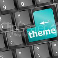 theme button on computer keyboard