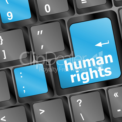arrow button with human rights word