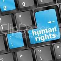 arrow button with human rights word
