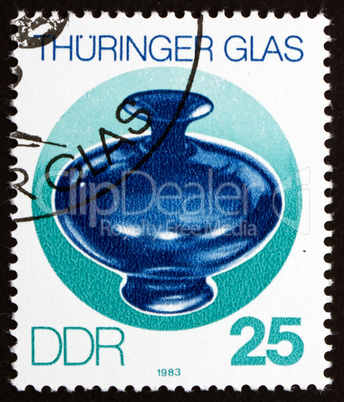 Postage stamp GDR 1983 Vase, Thuringian Glass