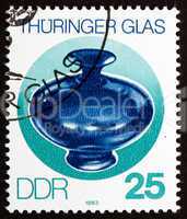 Postage stamp GDR 1983 Vase, Thuringian Glass