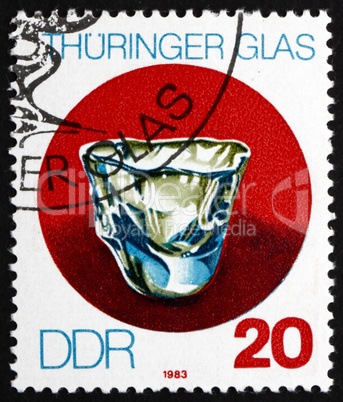 Postage stamp GDR 1983 Cup, Thuringian Glass