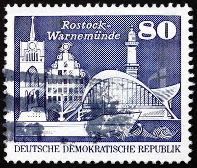 Postage stamp GDR 1974 Old and New Buildings