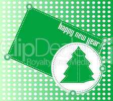 happy new year and christmas invitation card