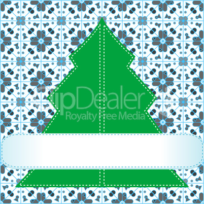 Christmas tree applique background