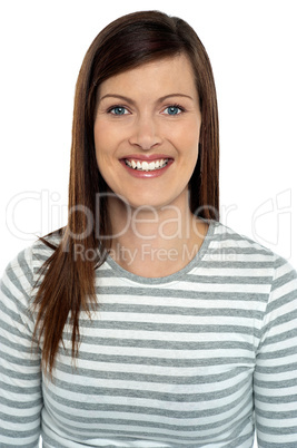 Snap shot of a cheerful young woman