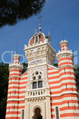 France, the facade of La Chapelle Algérienne in l Herbe