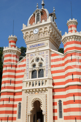 France, the facade of La Chapelle Algérienne in l Herbe