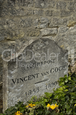 France, Vincent Van Gogh tomb in Auvers sur Oise