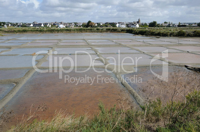 France, the salt evaporation pond in Guerande