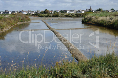 France, the salt evaporation pond in Guerande