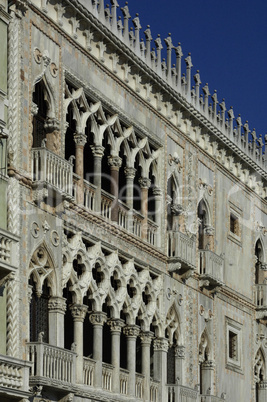 Italy, old palace near Grand Canal in Venice