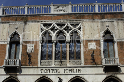 Italy, old palace near Grand Canal in Venice