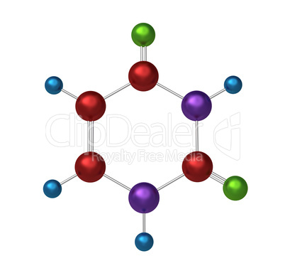 Molecule of uracil
