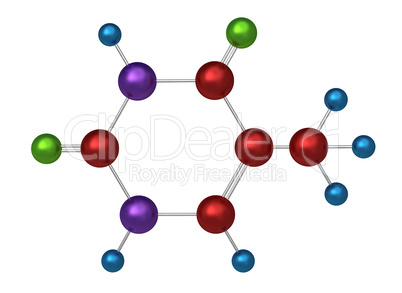 Molecule of thymine