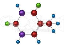 Molecule of thymine
