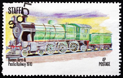 Postage stamp Staffa, Scotland 1973 Locomotive