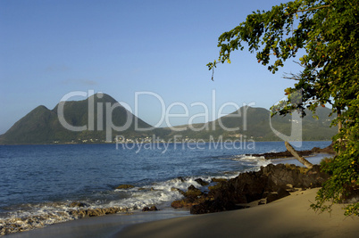 the coast of  Le Diamant in Martinique