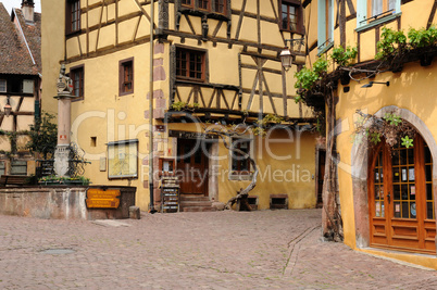 the small village of Riquewihr in Alsace