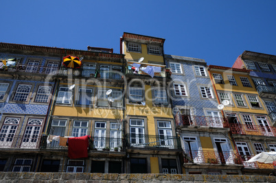 old houses of the city of Porto in Portugal