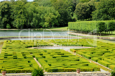 France, French formal garden in the Domaine de Villarceaux