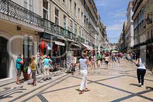 Portugal, the pedestrian Augusta street in Lisbon