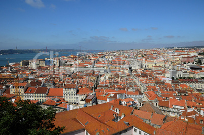 Portugal, Lisbon view from Saint George castle