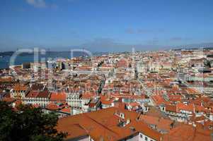 Portugal, Lisbon view from Saint George castle
