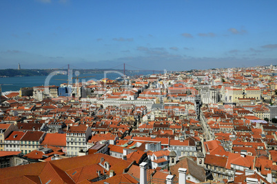 Portugal, Lisbon view from Saint George castle