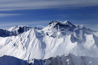 View on winter mountains