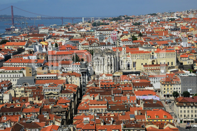 Portugal, Lisbon view from Saint George castle